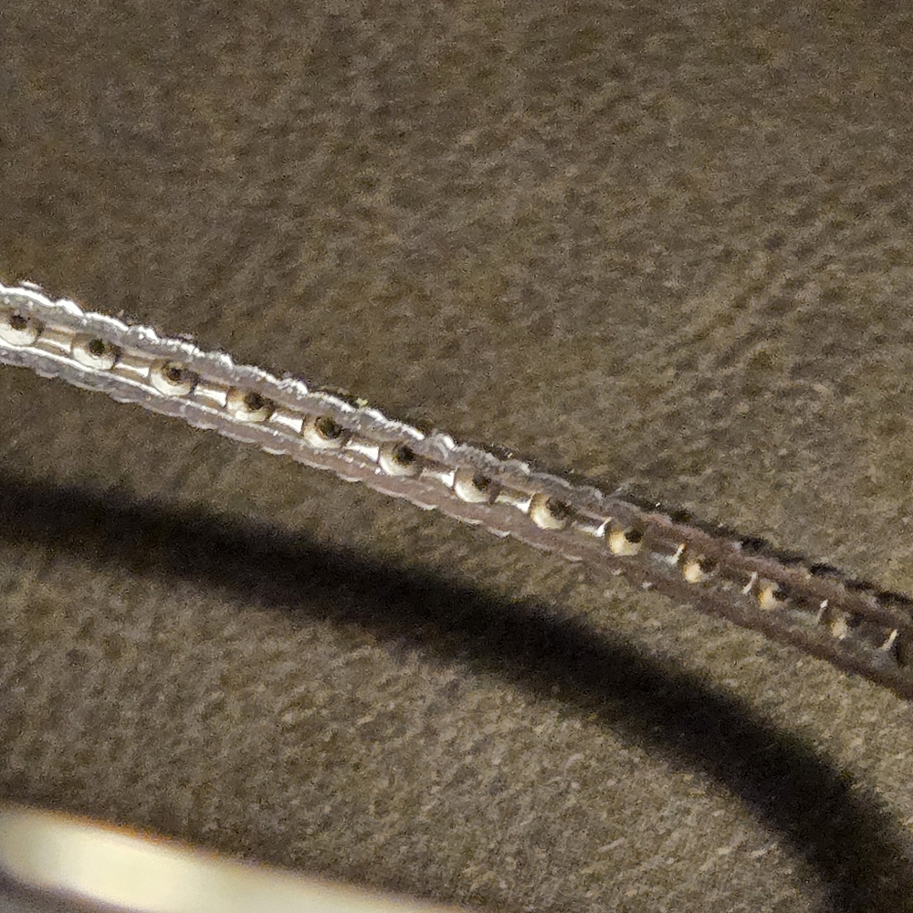 Rhodium plated sterling silver lab created diamond Bangle bracelet - Picture 4 of 10